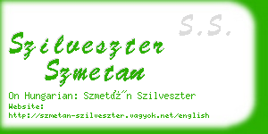 szilveszter szmetan business card